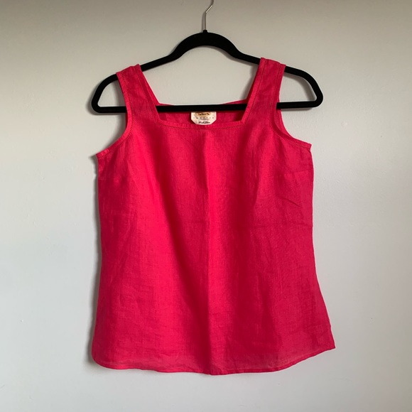 Linen Talbots square neck tank - Picture 2 of 9